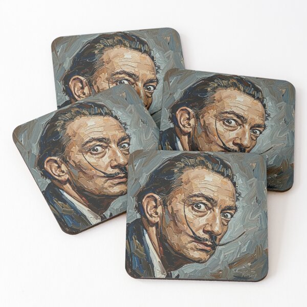 Item preview, The Persistence of Genius: Salvador Dalí Surrealist Impasto Portrait designed and sold by Art's Diner.