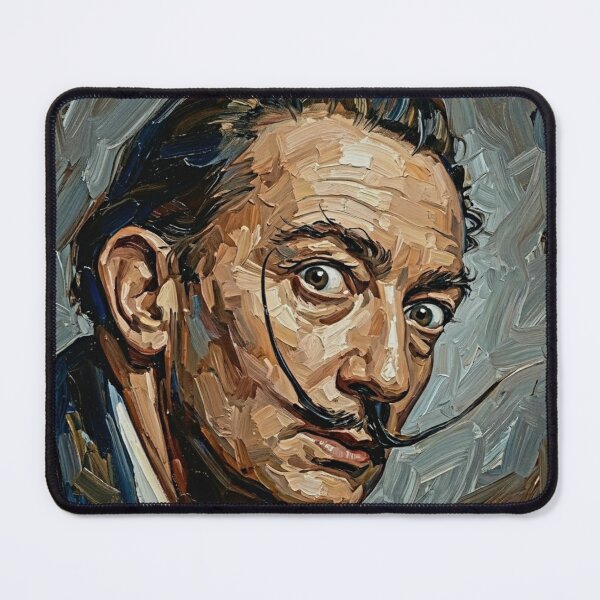 Item preview, The Persistence of Genius: Salvador Dalí Surrealist Impasto Portrait designed and sold by Art's Diner.