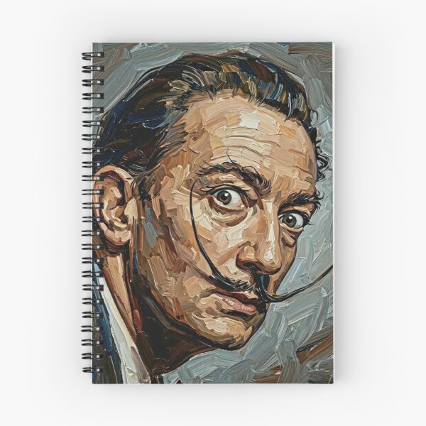 Item preview, The Persistence of Genius: Salvador Dalí Surrealist Impasto Portrait designed and sold by Art's Diner.