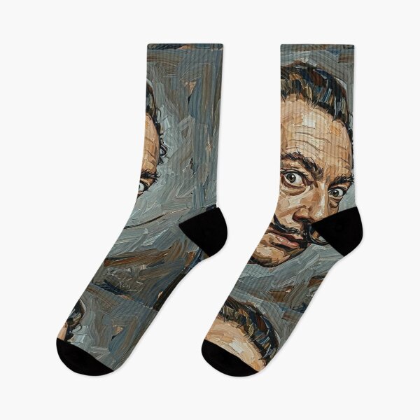 Item preview, The Persistence of Genius: Salvador Dalí Surrealist Impasto Portrait designed and sold by Art's Diner.