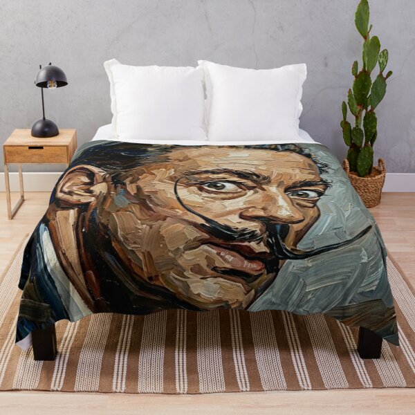 Item preview, The Persistence of Genius: Salvador Dalí Surrealist Impasto Portrait designed and sold by Art's Diner.