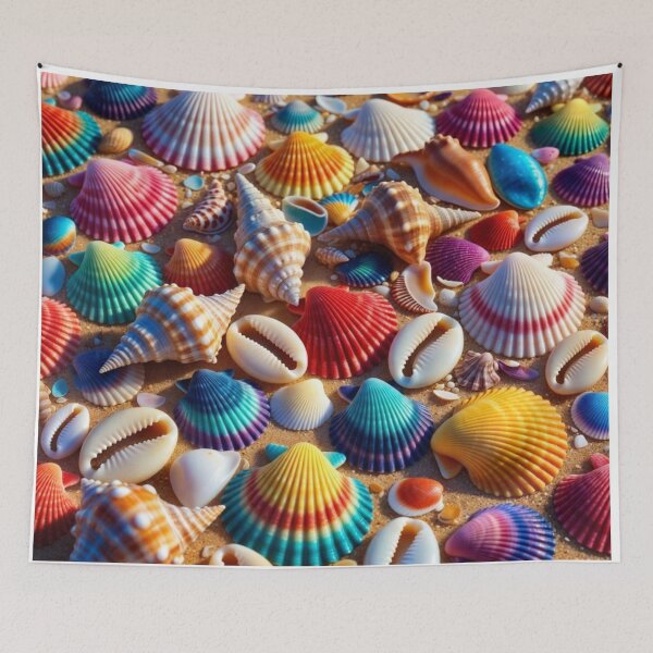Item preview, Tropical Seashell Treasure in Golden Sand designed and sold by PixelVibe782.