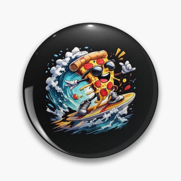 Item preview, Radical Surfing Pizza Dude designed and sold by broegantotiw.