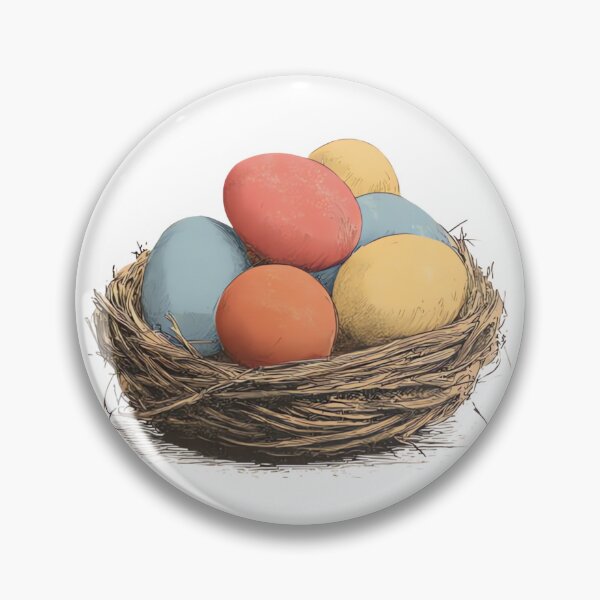 Item preview, Vintage Easter Eggs in Rustic Nest designed and sold by urbinet.