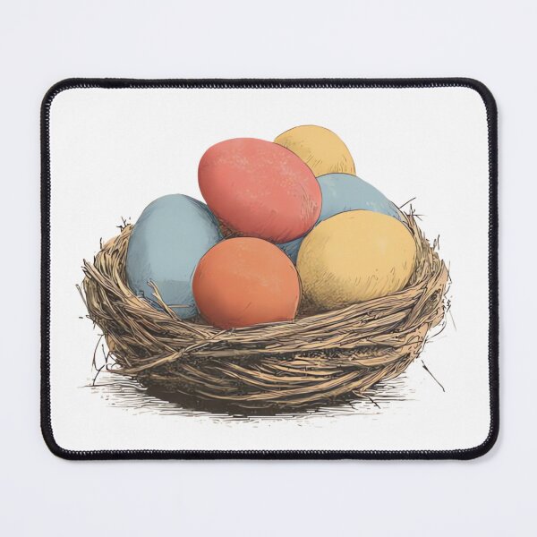 Item preview, Vintage Easter Eggs in Rustic Nest designed and sold by urbinet.