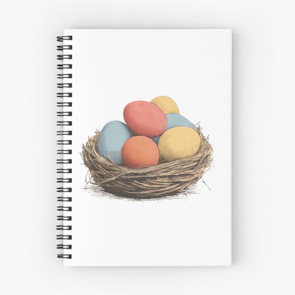 Item preview, Vintage Easter Eggs in Rustic Nest designed and sold by urbinet.
