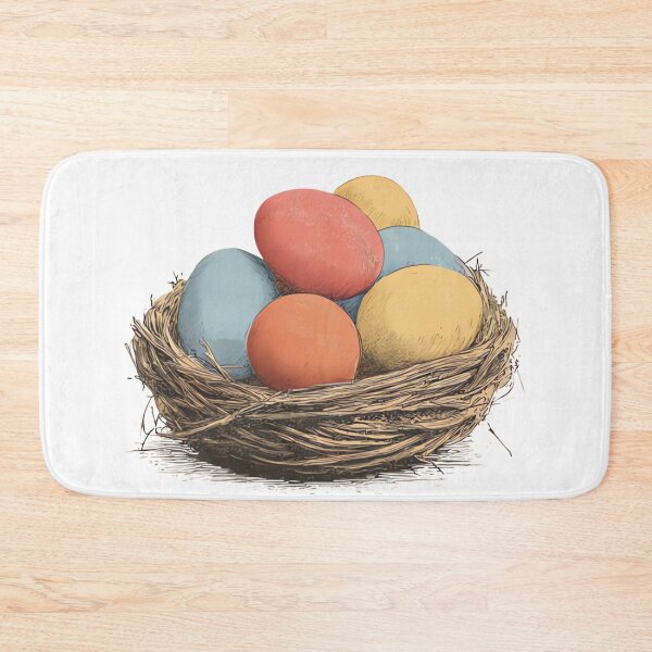 Item preview, Vintage Easter Eggs in Rustic Nest designed and sold by urbinet.