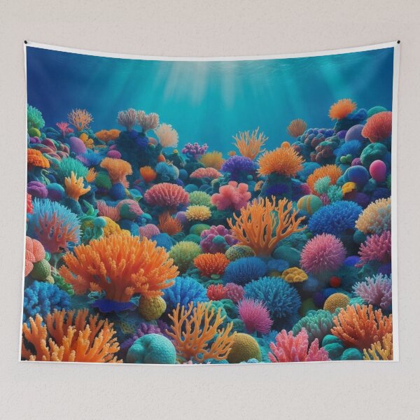 Item preview, Vibrant Coral Garden Underwater Paradise designed and sold by PixelVibe782.