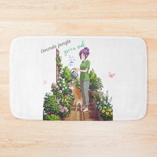 Item preview, Concrete Jungle, Green Soul – Urban Gardening Anime Girl & Dog designed and sold by DailyStruggleCo.