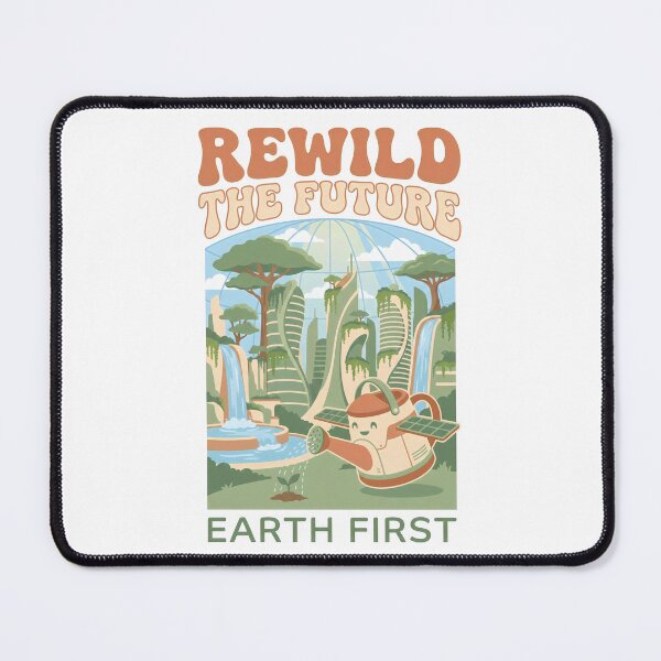 Item preview, Rewild the Future Earth First - Solarpunk Green City Sustainability Gift designed and sold by Luminari Creations.