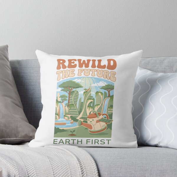 Item preview, Rewild the Future Earth First - Solarpunk Green City Sustainability Gift designed and sold by Luminari Creations.