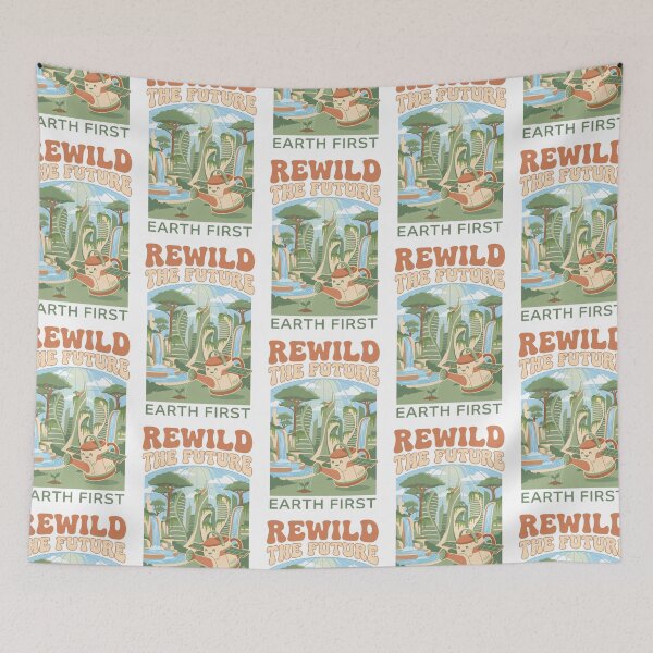 Item preview, Rewild the Future Earth First - Solarpunk Green City Sustainability Gift designed and sold by Luminari Creations.