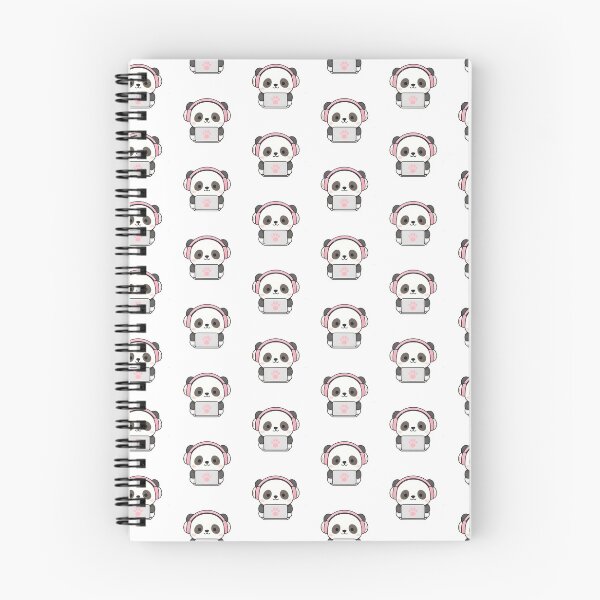 Item preview, Gamer Panda with Headphones - Cute Kawaii Panda working on Laptop designed and sold by Trendora90.