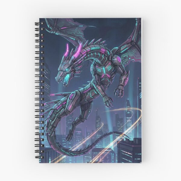 Item preview, Cyber Dragon: Night Sky Flight - Neo Tokyo Cyberpunk designed and sold by HappyCanvasArt.