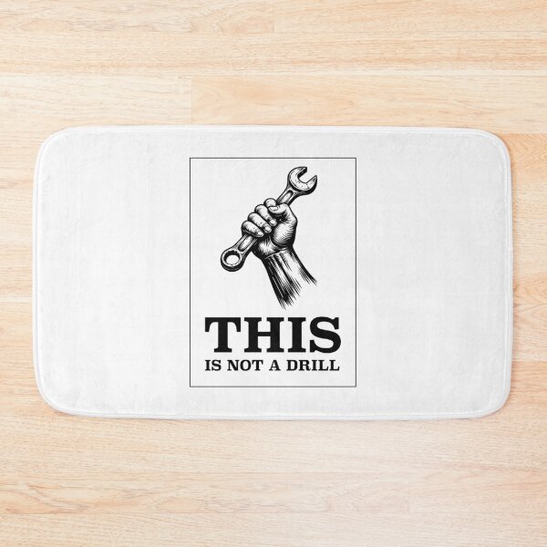 Item preview, This is Not a Drill - Hand holding Wrench (Black) designed and sold by STUDIO-72.