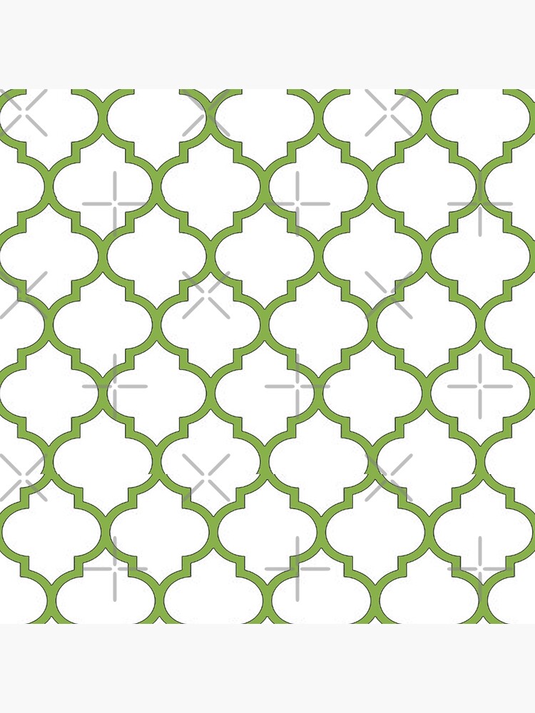 PANTONE COLOUR OF THE YEAR 2017 GREENERY DOMES QUATREFOIL GEOMETRIC PATTERN BY OZCUSHIONSTOO by ozcushionstoo