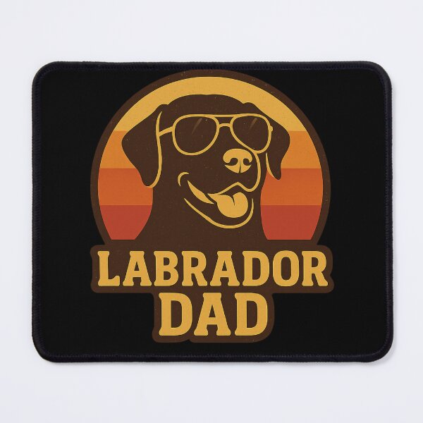 Item preview, Labrador Dad Retro Sunset Vintage Gift designed and sold by PawPrintCustom.