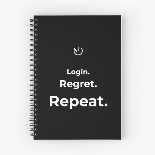 Item preview, Login. Regret. Repeat. – Funny Minimalist Quote Design | Work Humor Typography designed and sold by mostly_offline.
