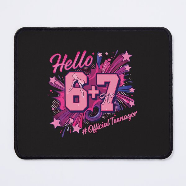 Item preview, Hello 6 + 7 Official Teenager Cute Pink Birthday Girl Party Design designed and sold by kiralynstration.