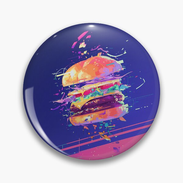 Item preview, Neon Gradient Glitch Burger Art designed and sold by Christian Weiss.