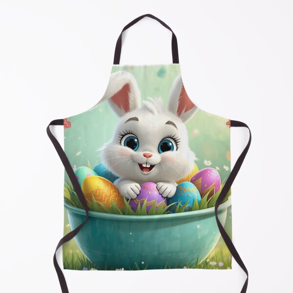 Item preview, Cute Easter Bunny with Rainbow Eggs designed and sold by PixelVibe782.