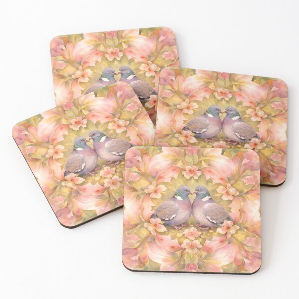 Item preview, Wood Pigeons in Bloom Mandala – Gentle Spring Harmony designed and sold by Colorshow-relax.