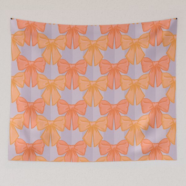 Item preview, Orange bows with stripes designed and sold by CircusCreative.