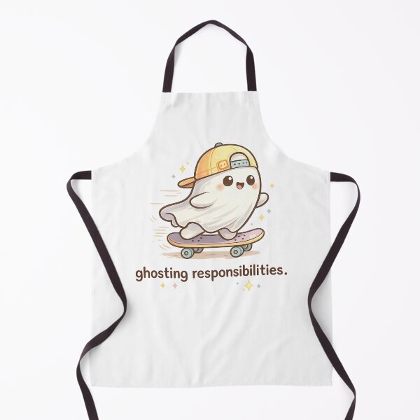 Item preview, Ghosting Responsibilities Sticker – Cute Skateboarding Ghost Aesthetic designed and sold by Talkdesign.