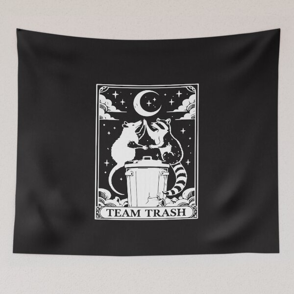 Item preview, Vintage Tarot Card Team Trash Raccoon Opossum Crescent Moon Gothic Design designed and sold by kiralynstration.