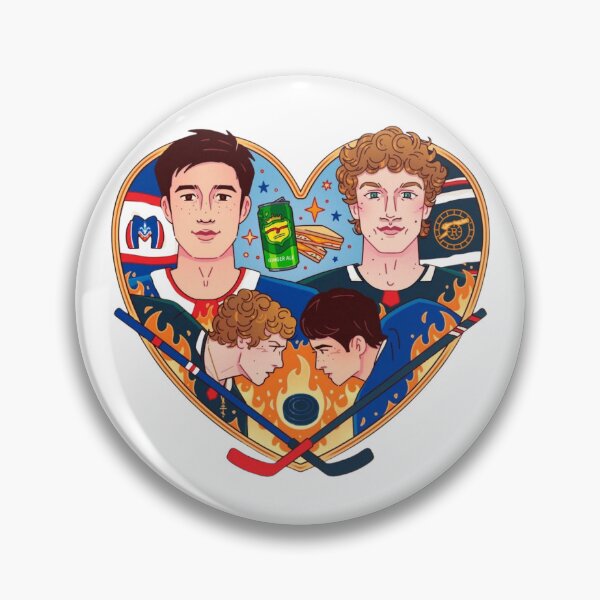 Item preview, Hockey Heated Rivalry Heart Flames Face Off designed and sold by Oniyasha.