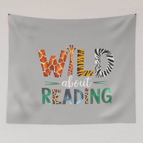 Item preview, Wild About Reading Books Reader Lover Librarian Zoo Animals designed and sold by GreggRoss.
