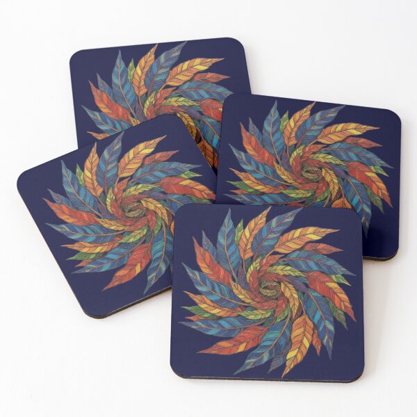Item preview, Colorful Autumn Leaf Spiral Folk designed and sold by 0606PM.