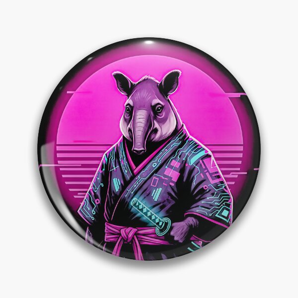 Item preview, Cyber Tapir Samurai Neon Ronin designed and sold by graphixpolash.