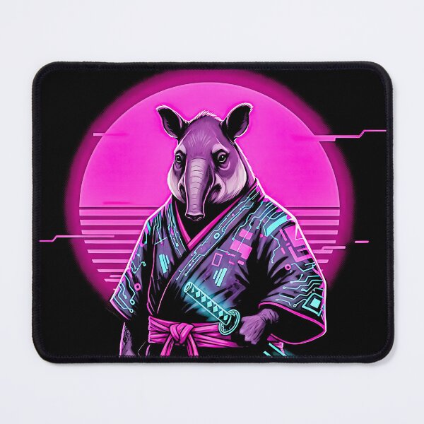 Item preview, Cyber Tapir Samurai Neon Ronin designed and sold by graphixpolash.