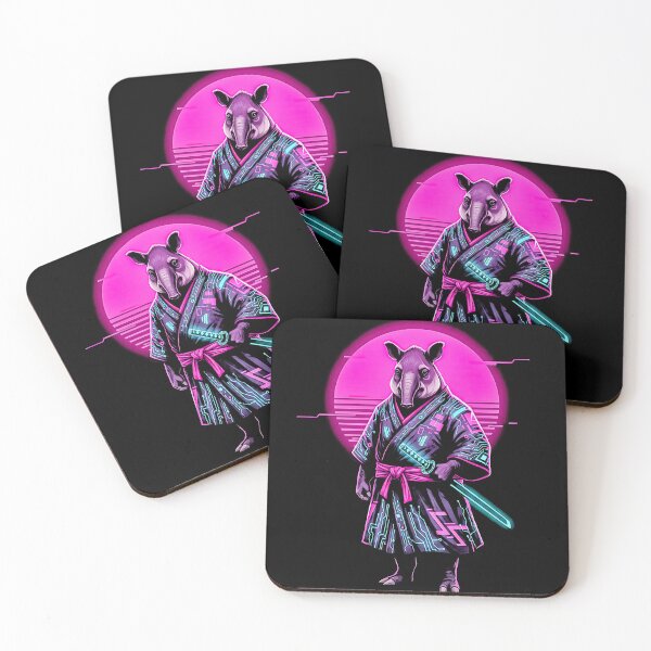 Item preview, Cyber Tapir Samurai Neon Ronin designed and sold by graphixpolash.