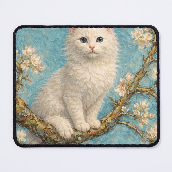 Item preview, Almond Blossom with a Little Purr designed and sold by Ocelot-T.