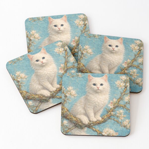 Item preview, Almond Blossom with a Little Purr designed and sold by Ocelot-T.