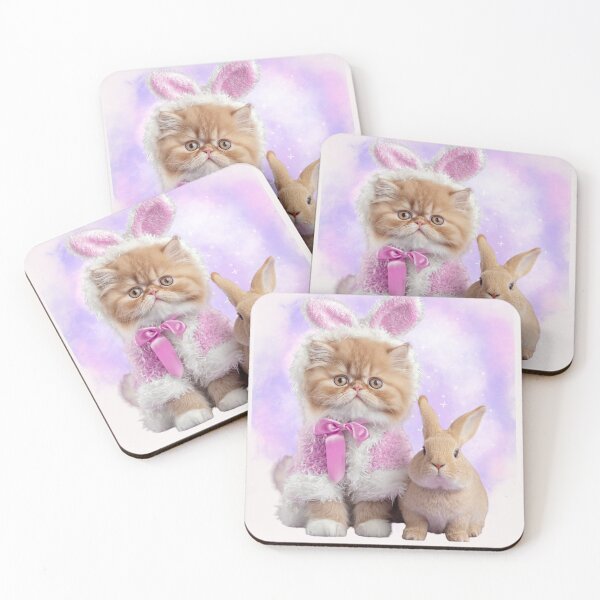 Item preview, Cute Ginger Cat in Bunny Ears — Kawaii Pet Print designed and sold by med-lavender-ee.