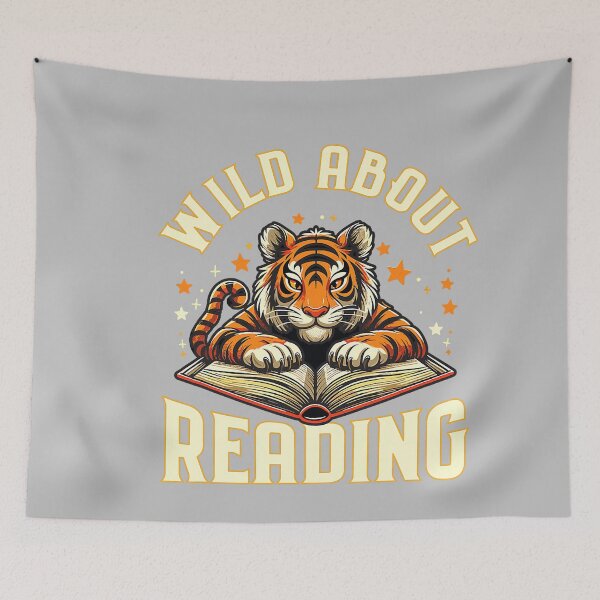 Item preview, Wild About Reading Tiger Design for Teachers & Students designed and sold by mjohnson9.