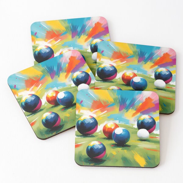 Item preview, "Vibrant Roll: An Abstract Splash of Lawn Bowls Colors" designed and sold by A-Work-Of-Art.