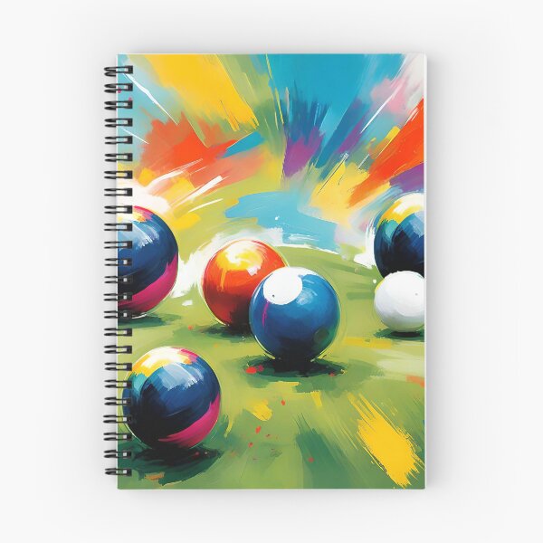 Artikelvorschau, „Vibrant Roll: Ein abstrakter Farbtupfer beim Lawn Bowls“ entworfen und verkauft von A-Work-Of-Art.