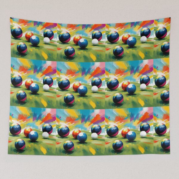 Item preview, "Vibrant Roll: An Abstract Splash of Lawn Bowls Colors" designed and sold by A-Work-Of-Art.