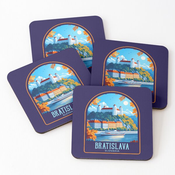 Item preview, Bratislava Vintage Travel Illustration designed and sold by HomeLivingCo.