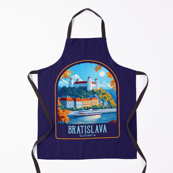 Item preview, Bratislava Vintage Travel Illustration designed and sold by HomeLivingCo.