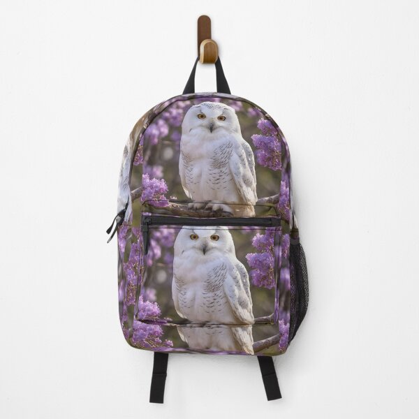 Item preview, "Enchanted Perch: A Snowy Owl in the Jacaranda Tree" designed and sold by A-Work-Of-Art.