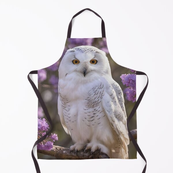 Item preview, "Enchanted Perch: A Snowy Owl in the Jacaranda Tree" designed and sold by A-Work-Of-Art.