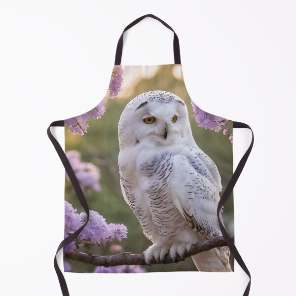 Item preview, "Whispers of Spring: A White Owl in a Pink Blossom Tree" designed and sold by A-Work-Of-Art.