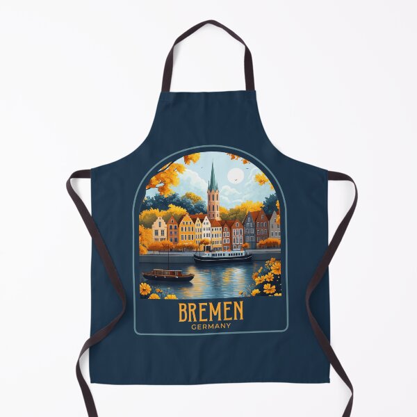 Item preview, Bremen Vintage Travel Illustration designed and sold by HomeLivingCo.