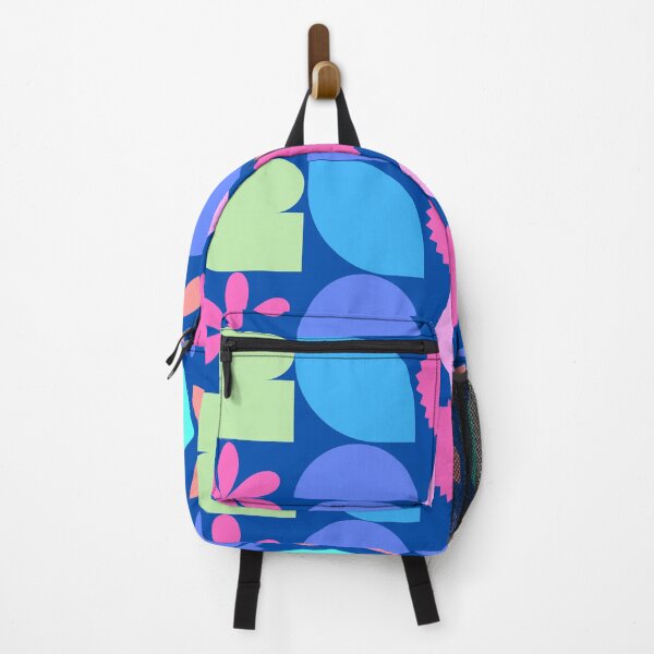 Item preview, Happy Shapes Pattern in Dark Blue  designed and sold by Ink & Print Store .