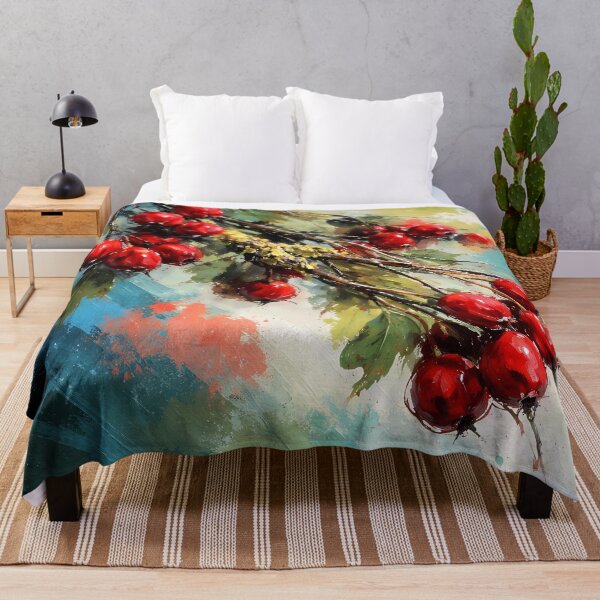 Item preview, Vibrant Red Hawthorn Berries on Branch designed and sold by cuprum.